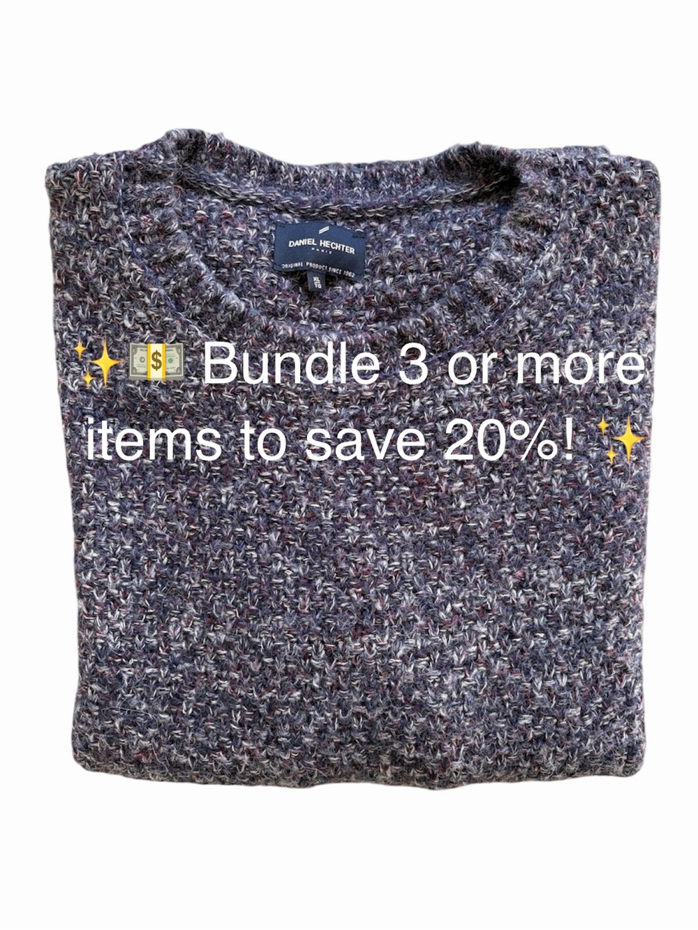 Daniel Hechter Paris Men’s XL Marled Knit Sweater Alpaca Blend